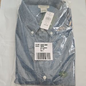LL Bean Men's Chambry Blue Button-Down Shirt